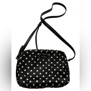 Kate Spade Black and White Polka Dot Crossbody Bag